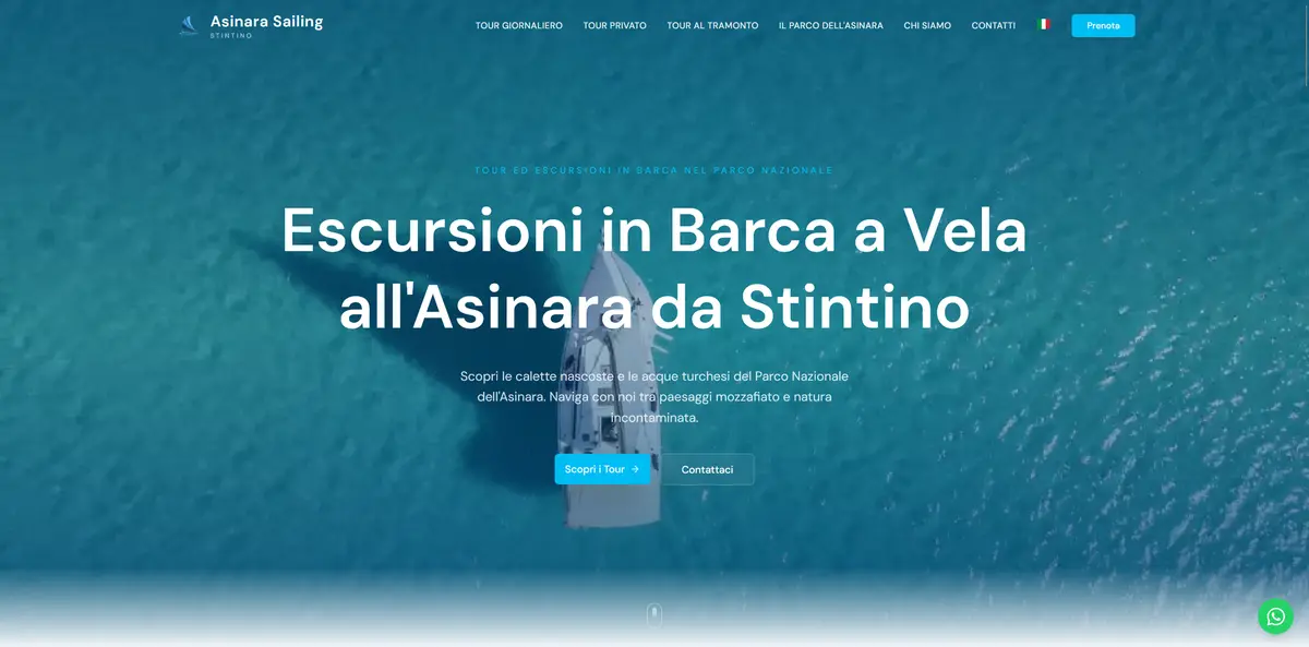 Asinara Sailing - Turismo Nautico · Asinara: screenshot del progetto