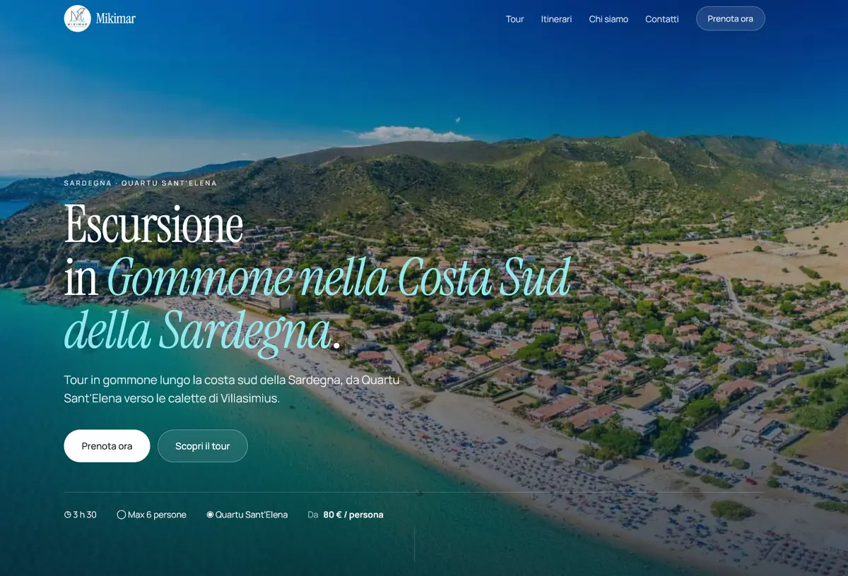 Mikimar - Gestionale Prenotazioni · Sud Sardegna: screenshot del progetto