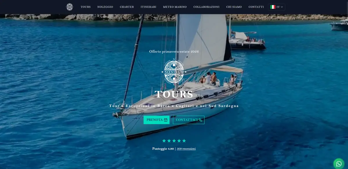 Noestrum - Noleggio Barche · Sardegna: screenshot del progetto