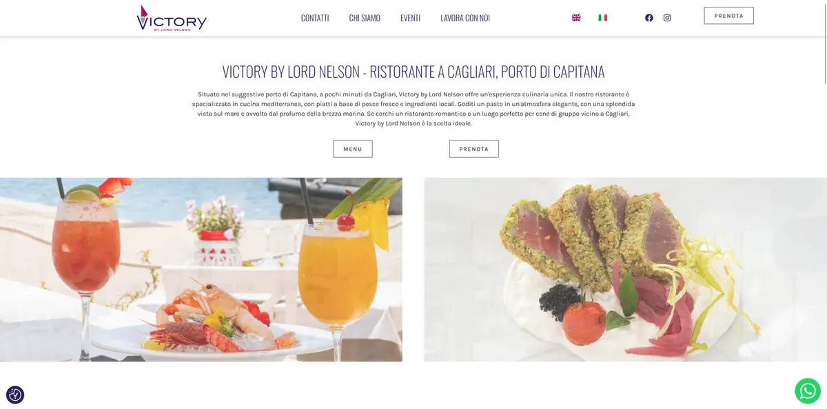 Victory by Lord Nelson - Ristorazione · Cagliari: screenshot del progetto